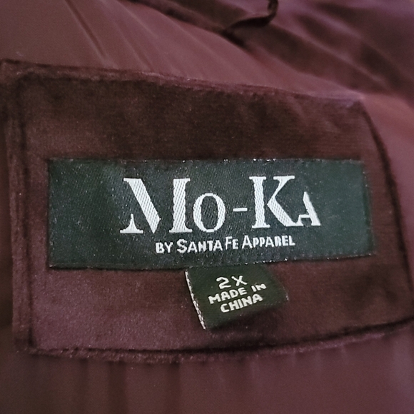 Deep Purple Plum Velvet Quilted Coat 2x - Picture 7 of 9